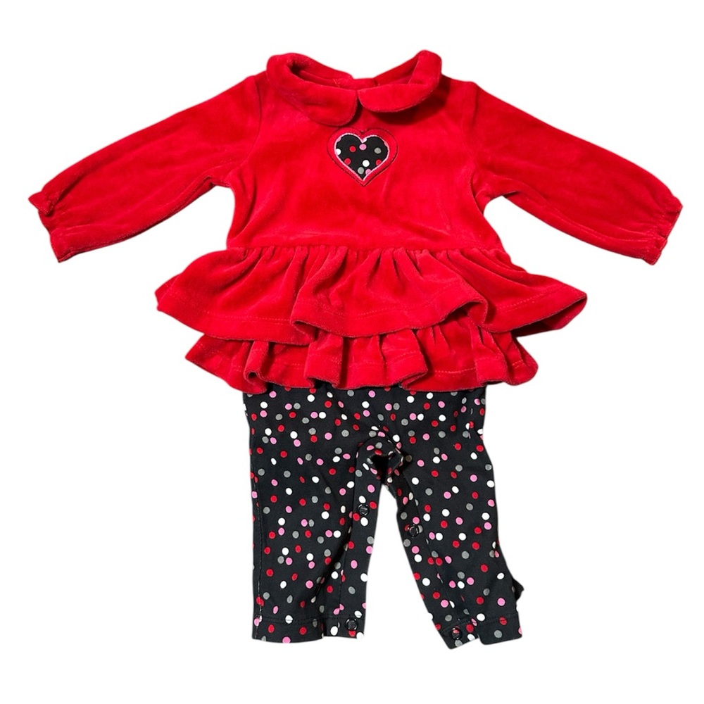Y2K Okie Dokie Red Baby Outfit